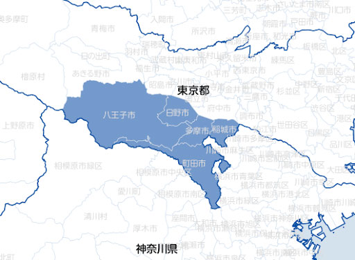 南多摩医療圏 出展:地域医療情報システム(日本医師会)